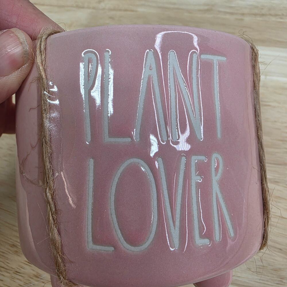 NWT Rae Dunn Plant Lover Pink Ceramic Planter Pot By Magenta Artisan Collection - Picture 2 of 9